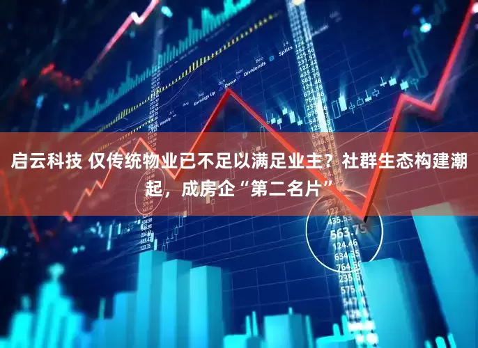 启云科技 仅传统物业已不足以满足业主？社群生态构建潮起，成房企“第二名片”